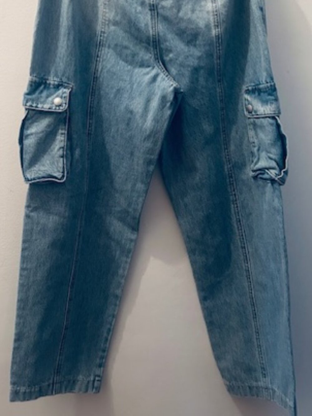 Blank NYC Women's Steal the Show Pant Denim Cargo Straight Leg Belt Jeans NEW - Picture 16 of 16